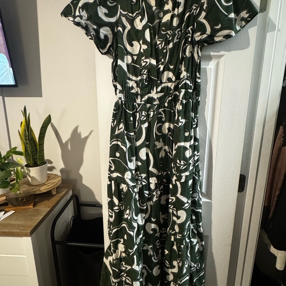 Anthropologie Somerset Maxi Dress Hunter Dark Green Paisley XL - Picture 3 of 3